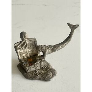 Spoontiques, Mermaid with Treasure Chest, Pewter, Statue, MR821, ~ 250110-WH 04